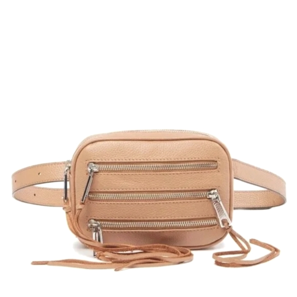 Rebecca Mincoff leather fanny pack bag in dessert tan women's NWOT